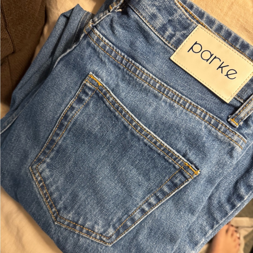 Parke Baggy Straight Jean in Medium Wash